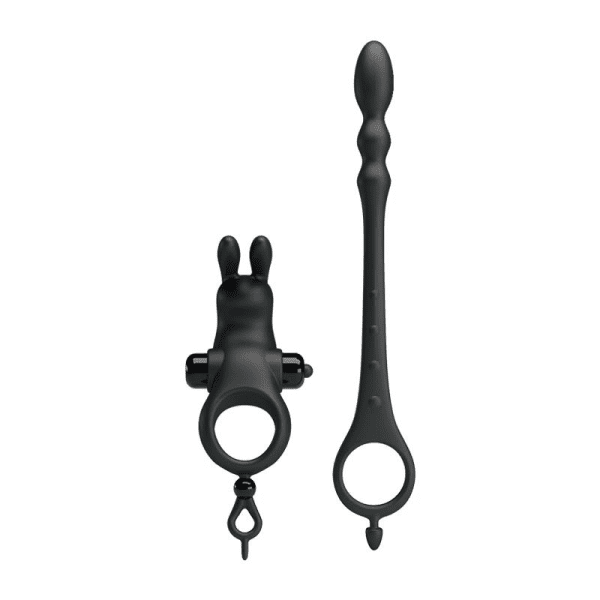 ANEL VIBRATÓRIO PRETTYLOVE COM CORRENTE ANAL REMOVIVEL