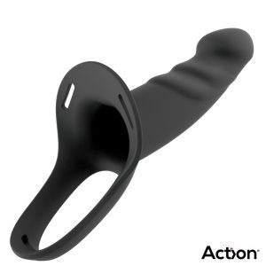 ARNÊS COM DILDO OCO ACTION BLACK L | TAMANHO L - Image 4