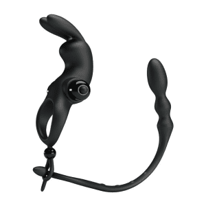 ANEL VIBRATÓRIO PRETTYLOVE COM CORRENTE ANAL REMOVIVEL