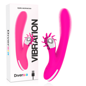 DIVERSIA ESTIMULADOR VIBRADOR ROSA ROTAÇÃO