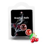 BOLAS LUBRIFICANTES BEIJÁVEIS BRAZILIAN BALLS SABOR A CEREJA 2 X 4GR