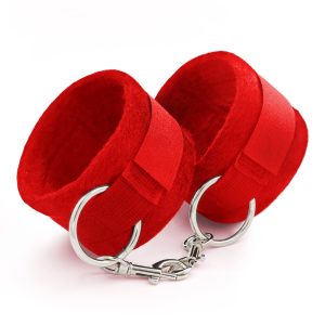 ALGEMAS DE VELCRO TOUGH LOVE COM CORRENTE DE 40CM EXTRA CRUSHIOUS VERMELHAS - Image 1