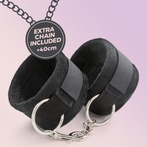 ALGEMAS DE VELCRO TOUGH LOVE COM CORRENTE DE 40CM EXTRA CRUSHIOUS PRETAS - Image 7