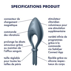 ANEL VIBRATÓRIO BULLSEYE COM APP SATISFYER AZUL ESCURO 20 ANEL VIBRATÓRIO BULLSEYE COM APP SATISFYER AZUL ESCURO - Image 10
