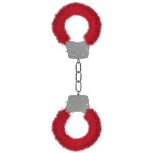 ALGEMAS COM PELUCHE PLEASURE FURRY HANDCUFFS VERMELHAS