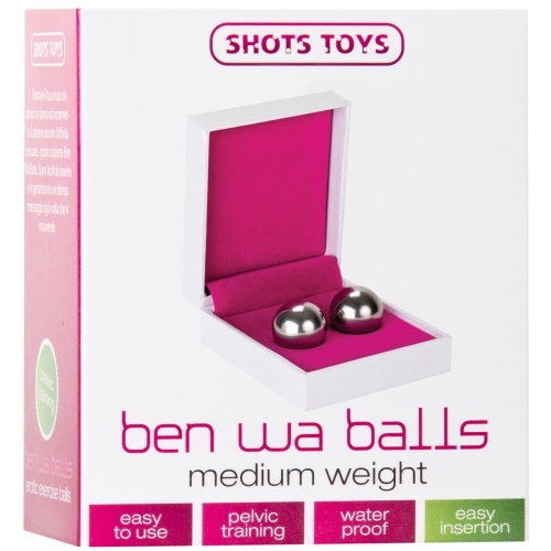 BOLAS VAGINAIS BEN WA BALLS MEDIUM WEIGHT PRATEADAS