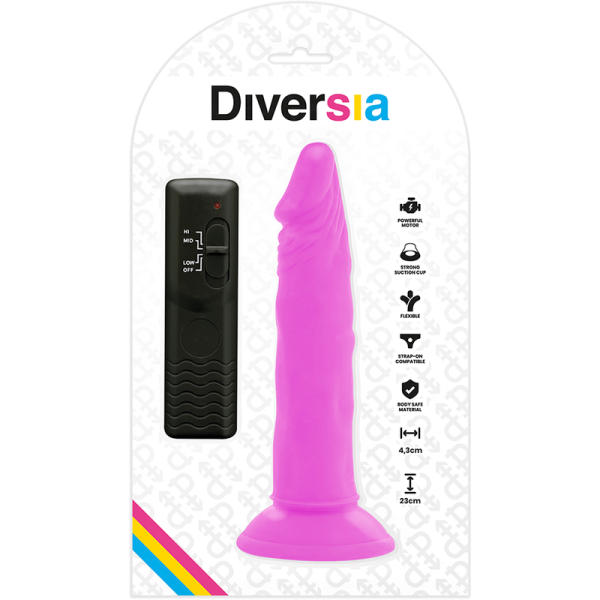 DIVERSIA VIBRADOR FLEXÍVEL (LILÁS) | 23 CM / 4,3 CM 6 DIVERSIA VIBRADOR FLEXÍVEL (LILÁS) | 23 CM / 4,3 CM