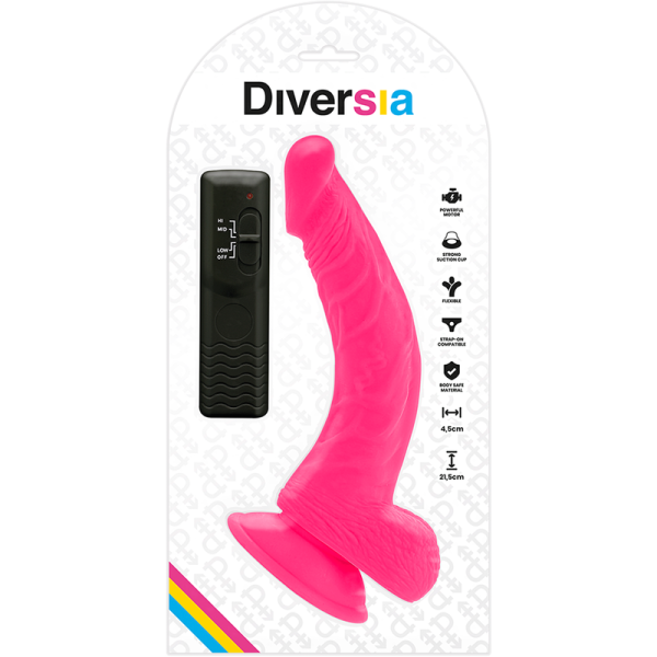 DIVERSIA VIBRADOR FLEXÍVEL (ROSA) | 21,5 CM / 4,5 CM 5 DIVERSIA VIBRADOR FLEXÍVEL (ROSA) | 21,5 CM / 4,5 CM