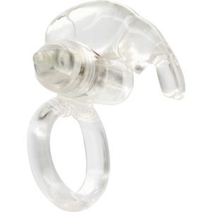 SEVEN CREATIONS - ANILLO VIBRADOR DE SILICONA TRANSPARENTE - Image 1