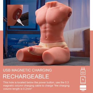 TORSO MASCULINO COM PÉNIS E VIBRAÇÃO JASON | 55 CM - Image 10