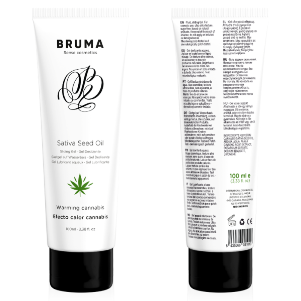 GEL DESLIZANTE BRUMA EFEITO CALOR (SABOR CANNABIS) | 100 ML