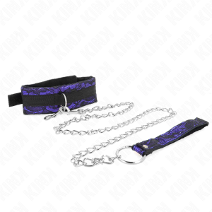 COLEIRA BDSM VELUDO E NYLON COM TRELA 105 CM | 44 X 5.5 CM - Image 3