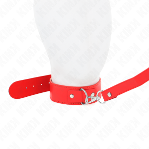 COLEIRA BDSM FINA COM TRELA 116 CM (VERMELHO) | 32-50 CM X 8 CM - Image 5