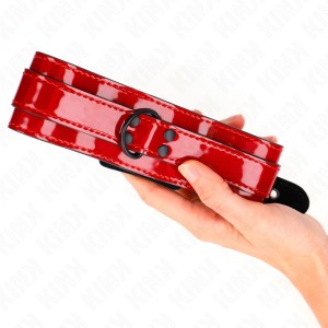 COLEIRA BDSM KINK AJUSTÁVEL (VERMELHO VINHO) | 37.5-49.5 CM X 5 CM - Image 4