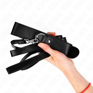 COLEIRA BDSM FINA COM TRELA 116 CM (PRETO) | 32-50 CM X 8 CM - Image 3