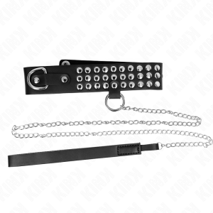 COLEIRA BDSM BRILHANTES COM TRELA 65 CM | 37-42 CM X 5.3 CM - Image 3