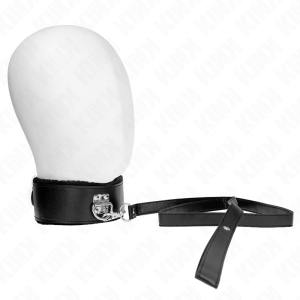 COLEIRA BDSM TACHAS COM TRELA 116 CM #4 (PRETO) | 40-48 CM X 6 CM - Image 2