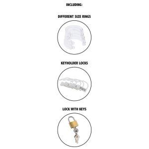 JAULA DE CASTIDADE EXTREME ACRÍLICO AJUSTÁVEL (TRANSPARENTE) 8 JAULA DE CASTIDADE EXTREME ACRÍLICO AJUSTÁVEL (TRANSPARENTE) - Image 4