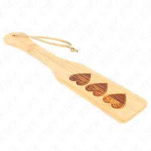PALMATÓRIA BDSM KINK BAMBU CORAÇÕES | 32 X 5.5 CM - Image 3