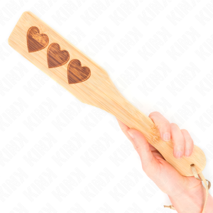 PALMATÓRIA BDSM KINK BAMBU CORAÇÕES | 32 X 5.5 CM - Image 4