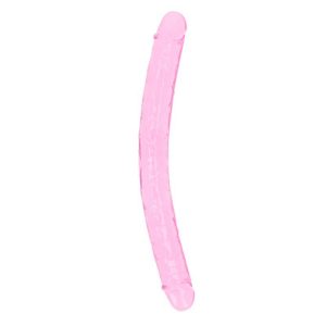DILDO DUPLO REALROCK CRYSTAL CLEAR (ROSA) | 34 CM - Image 1