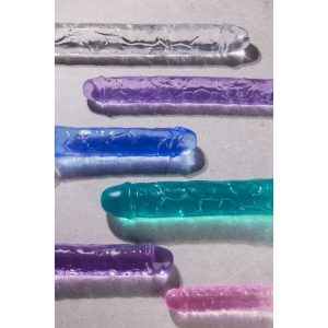 DILDO DUPLO REALROCK CRYSTAL CLEAR | 45 CM - Image 3