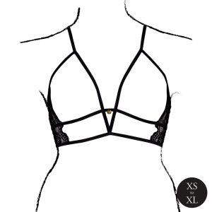SUTIÃ TRIANGULAR COM RENDA (PRETO) | XS / XL - Image 4