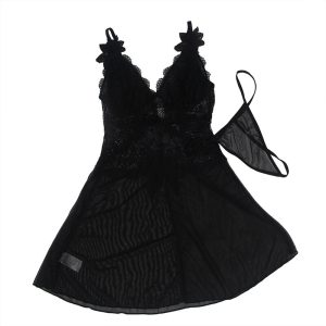 BABYDOLL DE TULE COM FLORES | L/XL - Image 3