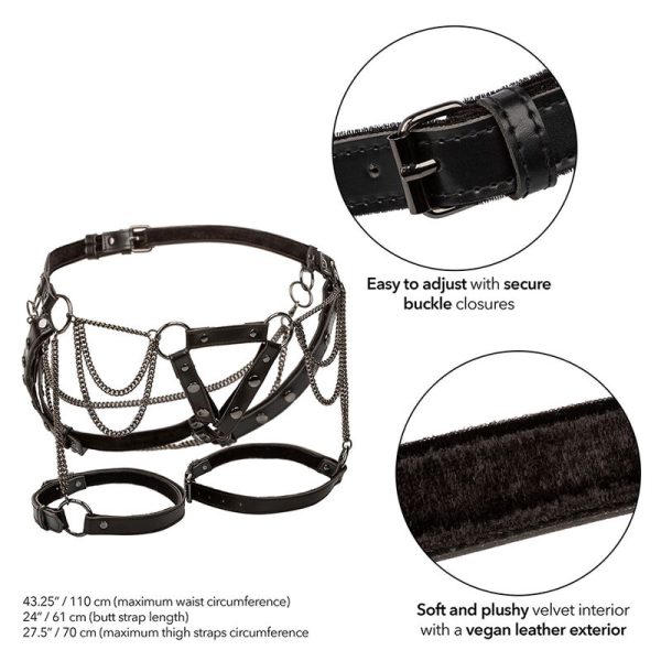 ARNÊS DE CINTURA COM CORRENTES EUPHORIA | TAMANHO PADRÃO