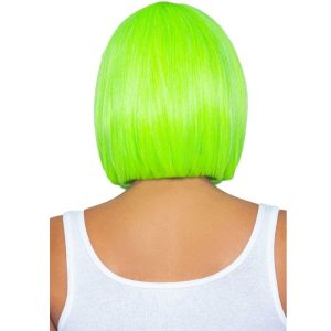 PERUCA DE CORTE BOB FLUORESCENTE (VERDE NEON) - Image 2