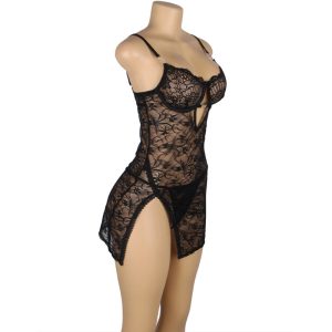 BABYDOLL DE RENDA COM ALÇAS AJUSTÁVEIS 954185 (PRETO) | S/M - Image 4