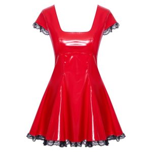 VESTIDO DE VINIL BLACK LEVEL (VERMELHO) - Image 6