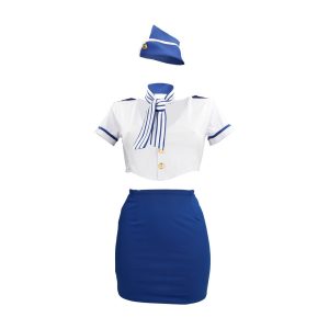 FANTASIA DE HOSPEDEIRA S-LINE (AZUL/BRANCO) - Image 5