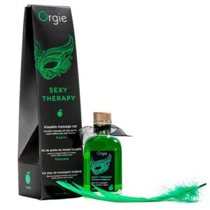 KIT DE MASSAGEM LIPS SEXY THERAPY (MAÇÃ) | 100ML - Image 1
