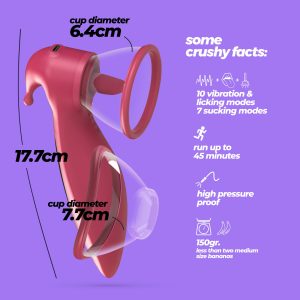 SACI ESTIMULADOR DE CLITÓRIS E MAMILOS COM SUCÇÃO CRUSHIOUS - Image 7